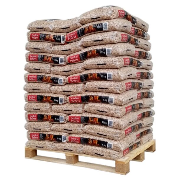 Pellet EXCELLENT PELLETS Certificats DIN Plus et EN Plus A1- Palette de 65 sacs de 15 kg